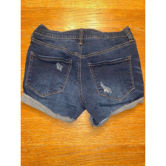 Mudd Jeans Distressed Denim Cutoff Shorts Size 1 - Picture 3 of 3